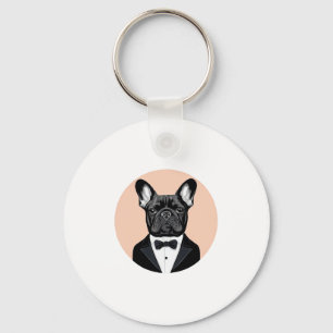 Chaveiro Buldogue francês em Tuxedo