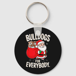 Chaveiro Buldogue Para Todos Papais noeis Engraçados Natal
