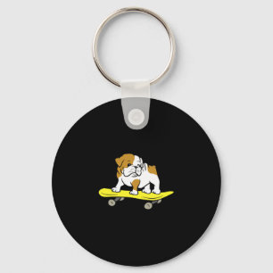 Chaveiro Buldogue Skateboard Dog Skater Buldogue