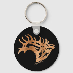 Chaveiro Bull Elk Silhouette