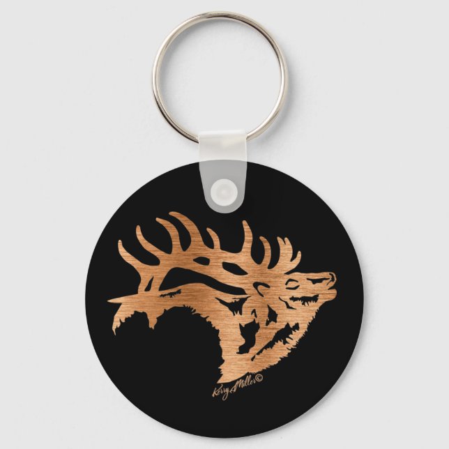 Chaveiro Bull Elk Silhouette (Frente)