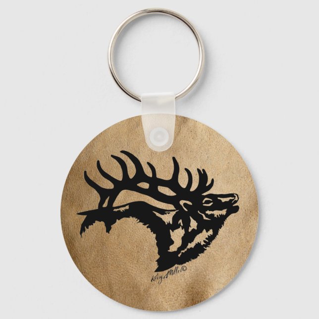 Chaveiro Bull Elk Silhouette (Frente)