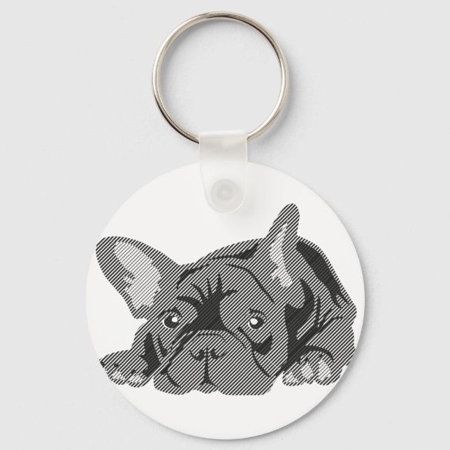 Chaveiro Bulldog de Linhas (Frente)