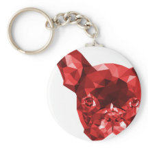 Bulldog Francês de Arte Polar Baixa em Vermelho