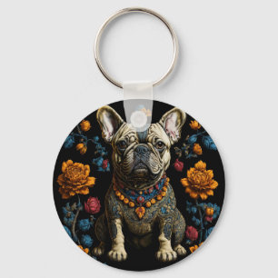 Chaveiro Bulldog Francês do Folheto Mexicano