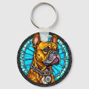 Chaveiro Bulldog Francês em Design Ornamentado