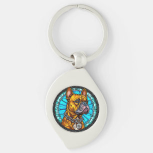 Chaveiro Bulldog Francês em Design Ornamentado