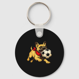 Chaveiro Bulldog Francês Engraçado Jogando Dia de Jogo de F