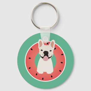 Chaveiro Bulldog Francês Melancia Fruta
