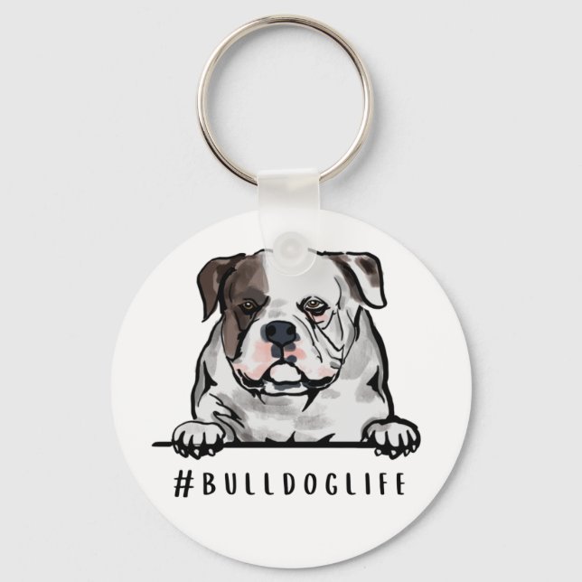 Chaveiro Bulldog Life English Bulldog - Porta copos de Ilus (Frente)