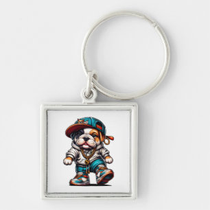 Chaveiro 🐶 Bulldogzinho Fofo Moda de Rua Amante de Cachorr