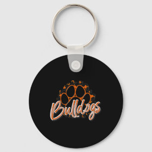 Chaveiro Bulls Orange Black Cheetah School Sports Fan Te