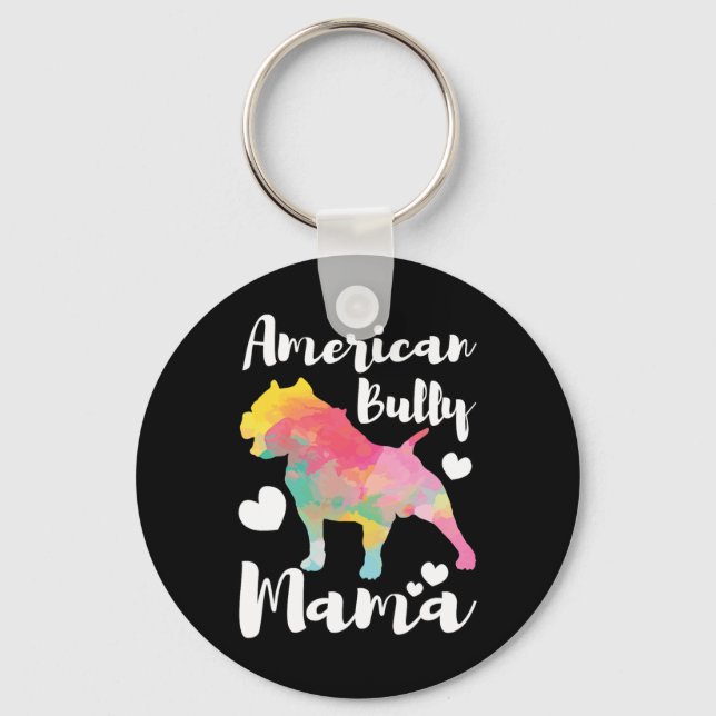 Chaveiro Bully Mama Bulldog Proprietária Mãe (Frente)