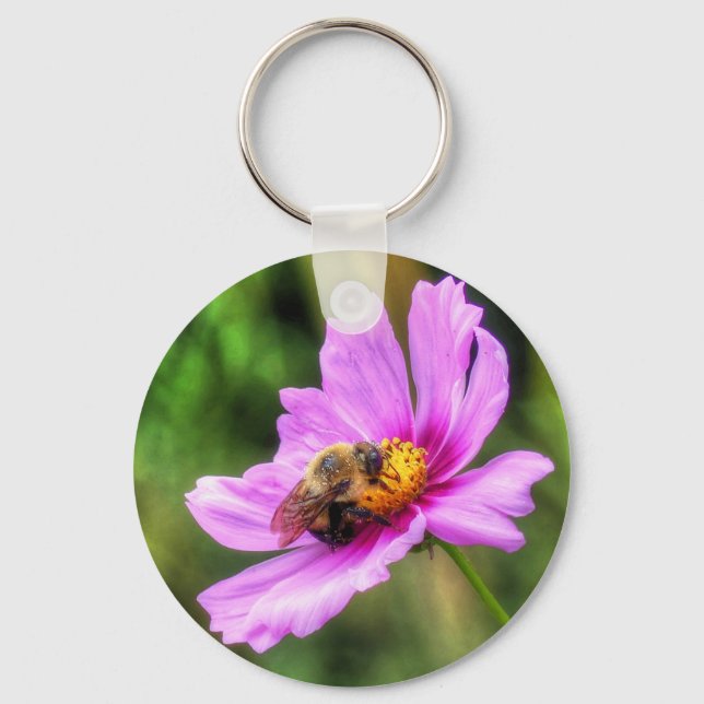 Chaveiro Bumble Bee em Cosmos Rosa (Frente)