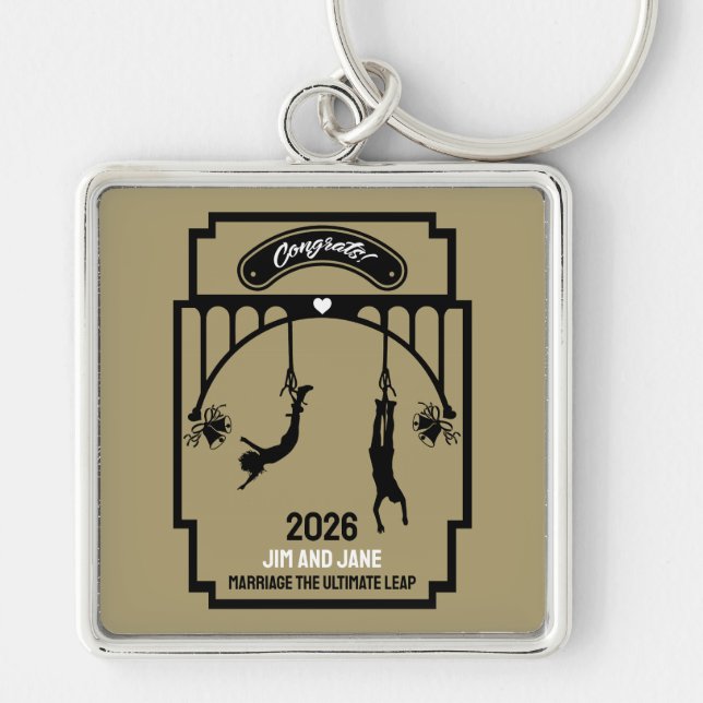 Chaveiro Bungee Jumping Wedding Gift (Frente)