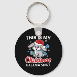 Chaveiro Bunny Christmas Pajama Papai noel Rabbit Lover
