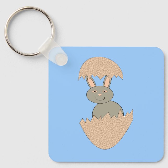 Chaveiro Bunny Hatching de Ovo Personalizado Estranho (Frente)