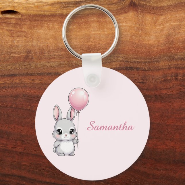 Chaveiro Bunny key Chain, Any Name, Girl, Boy Kid (Frente)