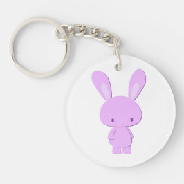 Chaveiro Bunny Minimalista Roxo Pastel Fofo Kawaii