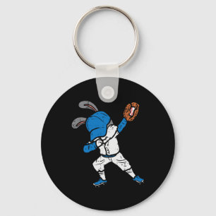 Chaveiro Bunny Rabbit Dab Baseball Páscoa Esporte Pitcher B