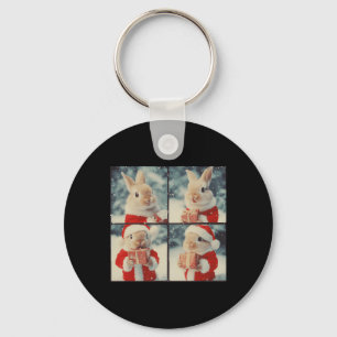 Chaveiro Bunny Rabbit Papais noeis Animal Fotografia Natal 