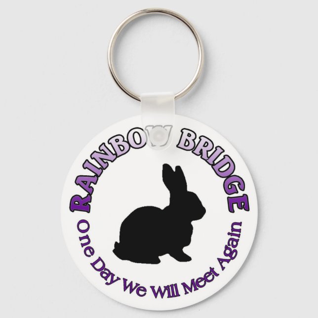 CHAVEIRO BUNNY RABBIT RAINBOW BRIDGE KEYCHAIN (Frente)