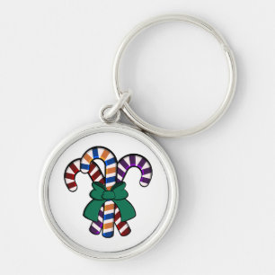 Chaveiro Buquê Candy Canes - faixa verde