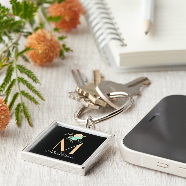 Chaveiro Buquê de flores personalizado (Lateral)