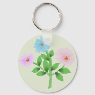 Chaveiro Buquê de Flores Silvestres Etéreas em Aquarela - P
