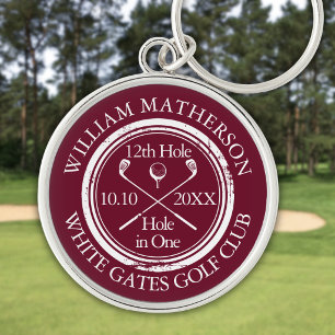 Chaveiro Buraco de Golfe Personalizado em Uma Turba Clássi