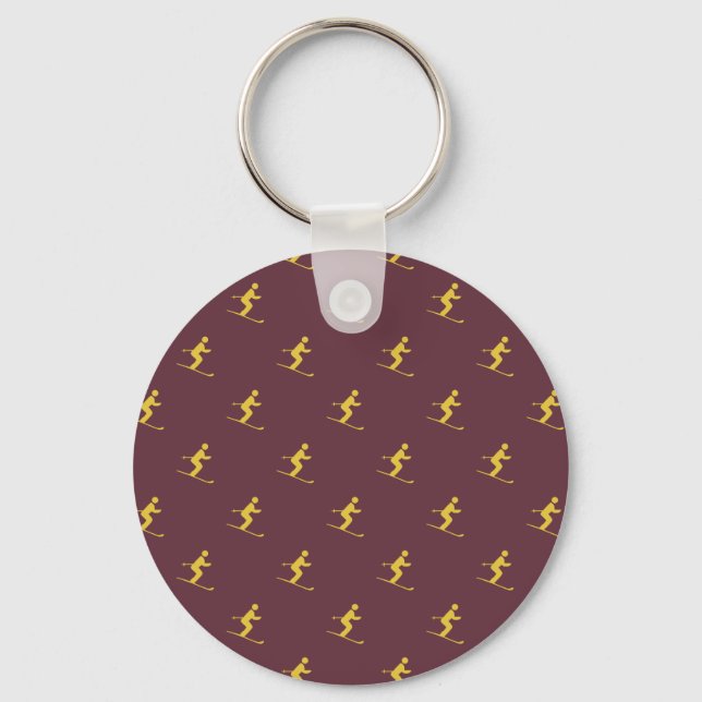 Chaveiro Burgundy Skier (Frente)