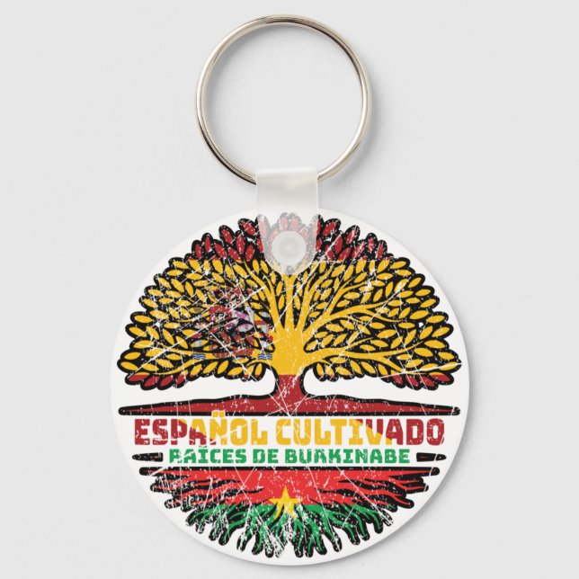 Chaveiro Burkina Faso Burquinabê Espanhol Espanha Raízes da (Frente)