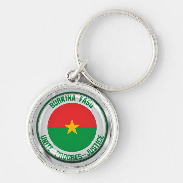Chaveiro Burkina Faso Round Emblem (Frente)