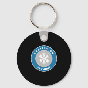 Chaveiro Burlington Vermont Vt Inverno Neve Floco de Neve D