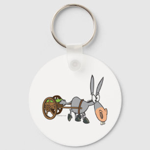 Chaveiro burro mulo de desenho animado bobo e desajeitado