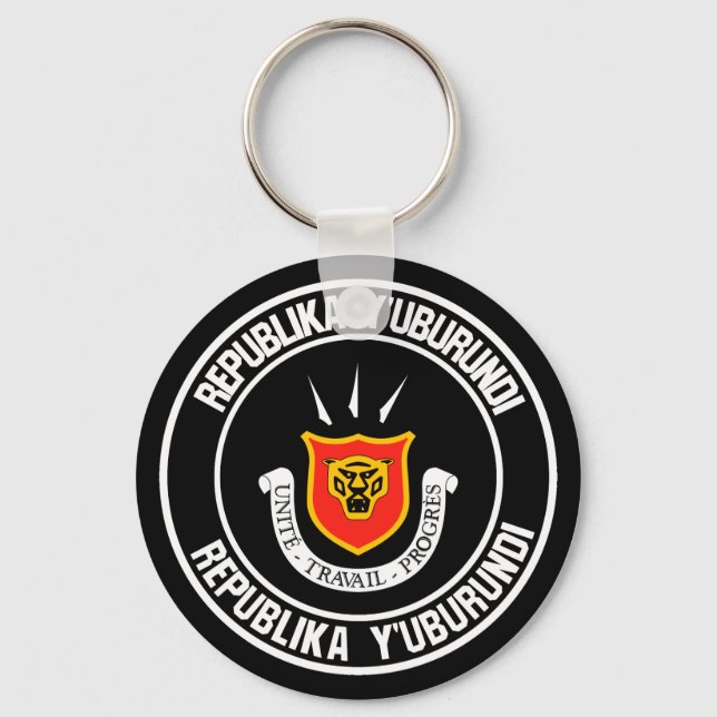 Chaveiro Burundi Round Emblem (Frente)