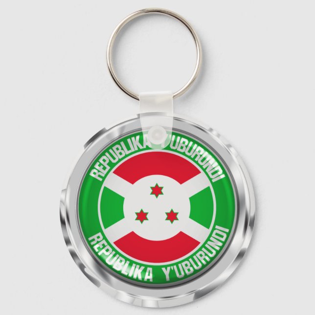 Chaveiro Burundi Round Emblem (Frente)