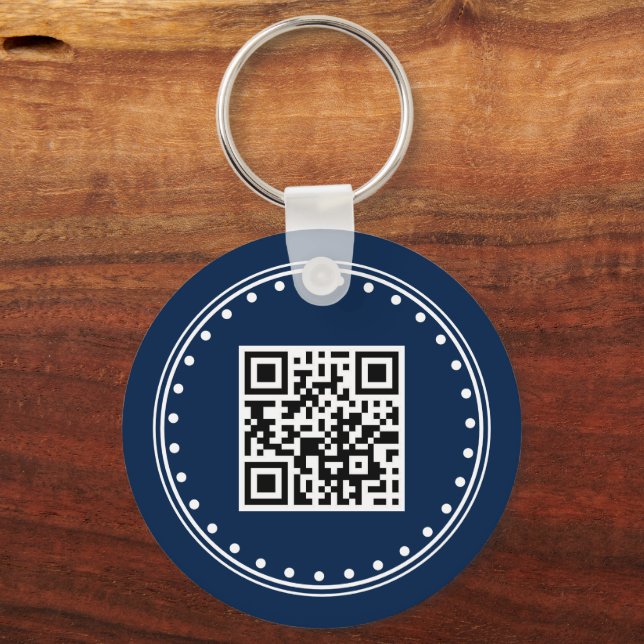 Chaveiro Business Brand and QR Code Logo Keychain (Verso)