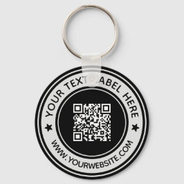 Chaveiro Business Professional Scan Me QR Code Modern Black