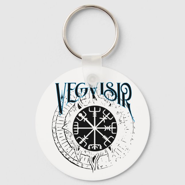 Chaveiro bússola do vegvisir nórdico (Frente)