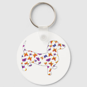 Chaveiro Butterfly Doxie Dachshund
