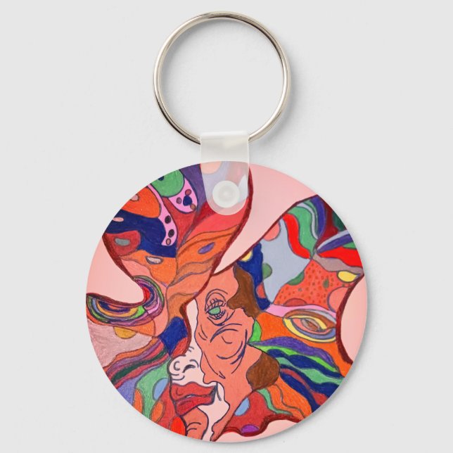 Chaveiro Butterfly Leaf Portrait Keychain (Frente)
