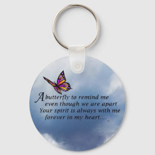 Chaveiro Butterfly  Memorial Poem