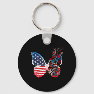 Chaveiro Butterfly Patriotic Peace Sigla Em 4 De Julho