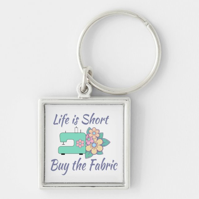 Chaveiro Buy the Fabric, sewing, quilting, crafts (Frente)