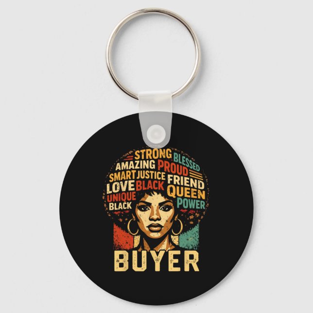 Chaveiro Buyer Black History Month Powerful Black Pride Art (Frente)