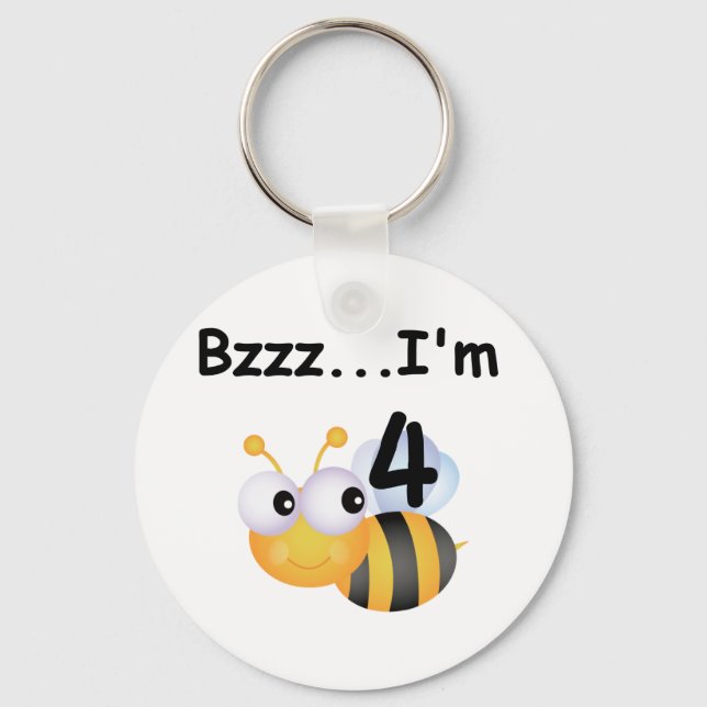 Chaveiro Buzz Bumblebee 4º Aniversário T-shirts e presentes (Frente)