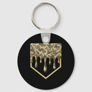 Chaveiro Bysebyll Drip Camo Home Plate Meninos Esportes Coo