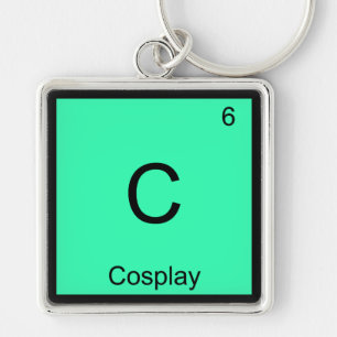 Chaveiro C - Símbolo do Elemento Químico Cosplay Camiseta