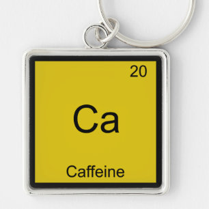 Chaveiro Ca - Caffeine Funny Chemistry Element Symbol Tee
